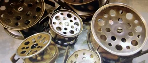 A selection of Hardy All Brass Perfect fly reels.
